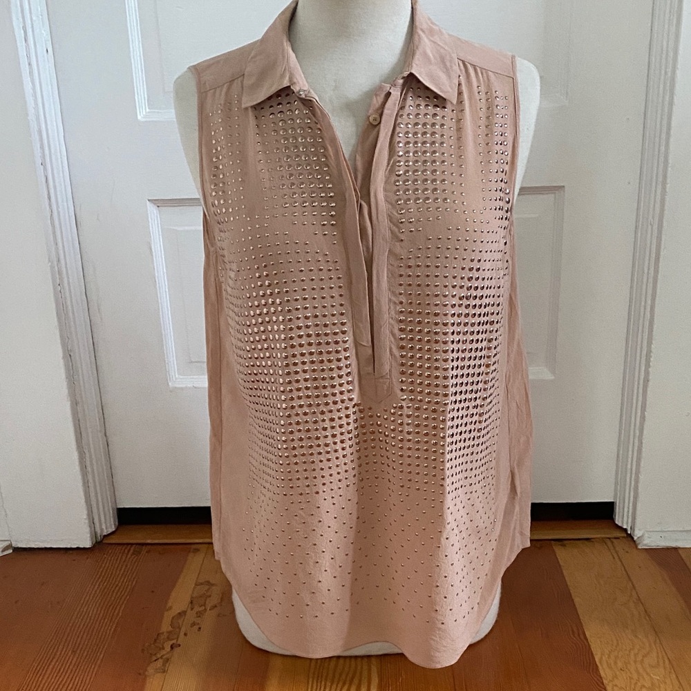 Rebecca Taylor Sleeveless Silk Blouse 8‎